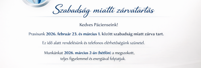 Szabadság miatti zárvatartás